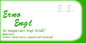 erno engl business card